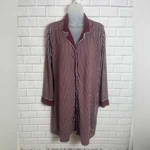 NICOLE MILLER Chic Burgundy Striped women Pajama/size M